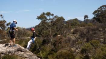 Abseiling at Narrow Neck - Blue Mountains,Jannice Banks Your guide will provide all the support you need to master abseiling