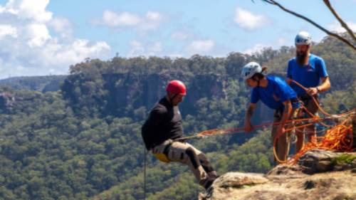 Abseiling at Zig Zag in Mt Victoria | Dale Martin