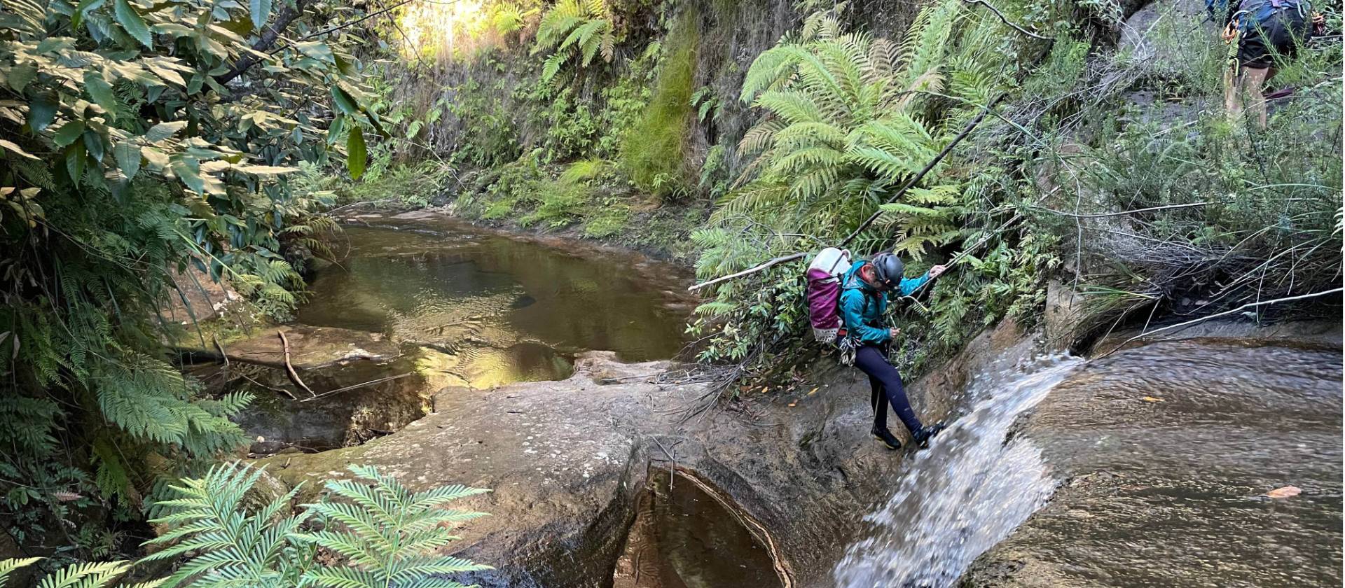 Whilst Deep Pass Canyon is a non-abseil canyon there are still roped descents managed by our guides | Andy Mein