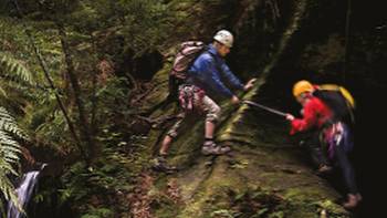 Abseiling in to Deep Pass