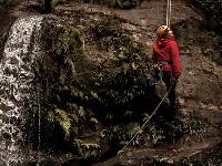 Abseiling in to Deep Pass |  <i>David Hill</i>