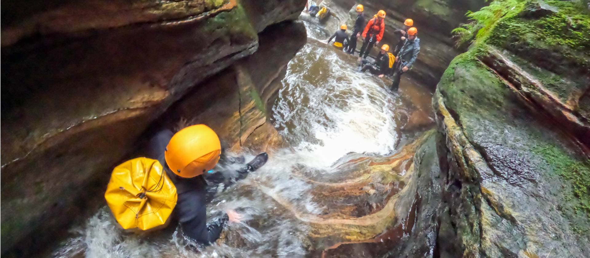 Sliding is one of the many thrills in Empress Falls Canyon | Karleigh Honeybrook