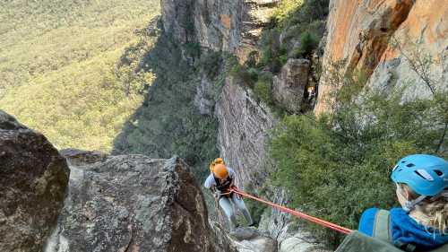 The Blue Mountains offer a stunning backdrop for an abseiling adventure