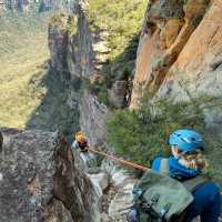 The Blue Mountains offer a stunning backdrop for an abseiling adventure