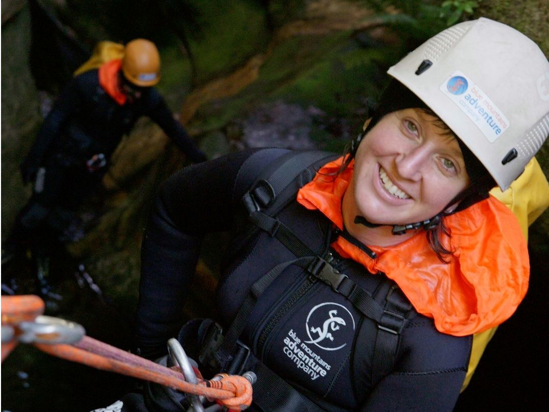 Abseiling inside Yileen Canyon, Blue Mountains |  Sammy Zammit