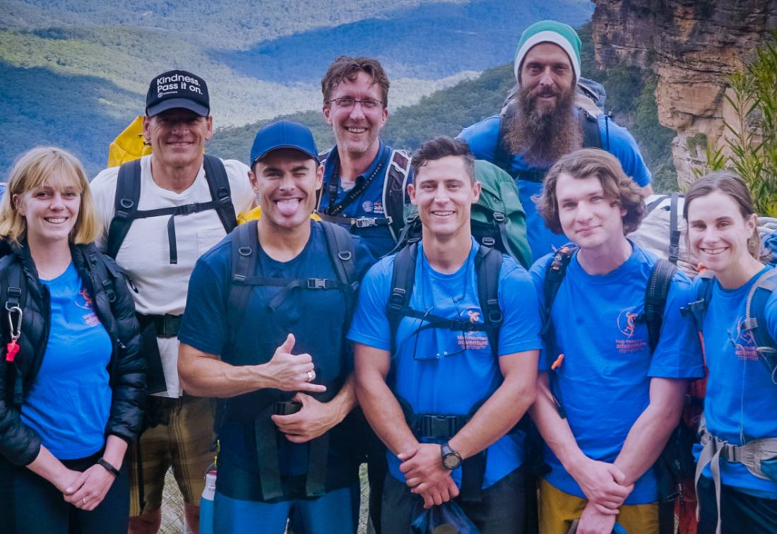 Zac Efron and the Blue Mountains Adventure Company crew